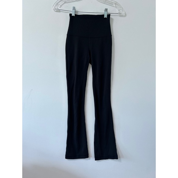 Lululemon Pants - Lululemon Groove Super High-Rise Flared Pant Nulu Black Size 0 LW5FCHS